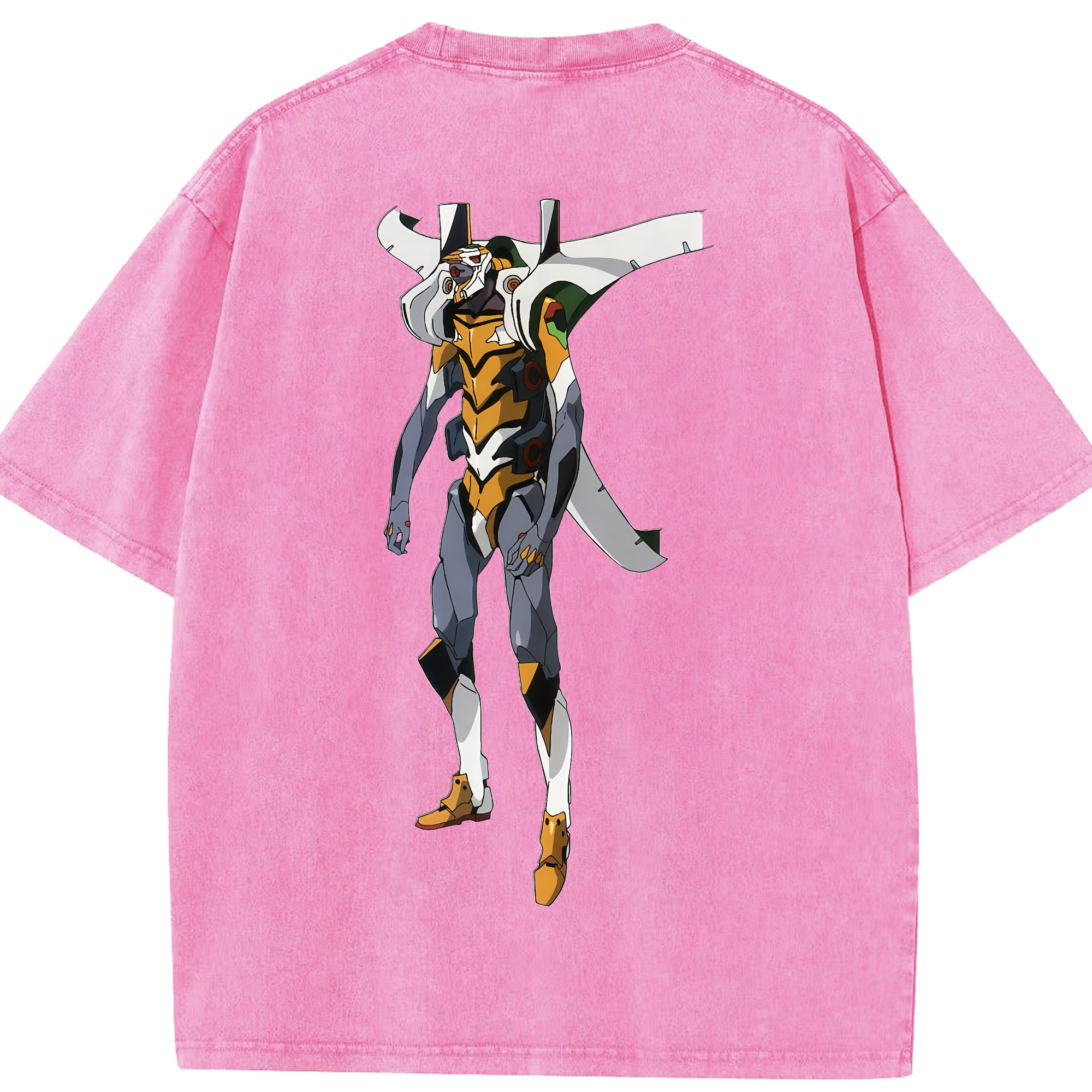 （画像用） EVA 新世紀エヴァンゲリオン 綿100% ヴィンテージ風 半袖Tシャツ（背面プリント）